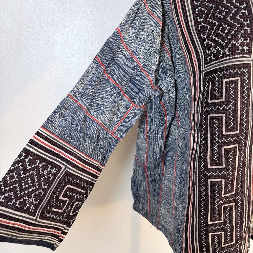 Vintage Hmong Handwoven Ethnic Jacket XL READ - Picture 5 of 13